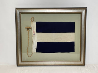 Framed International Code of Signals Juliet (J) Linen Flag