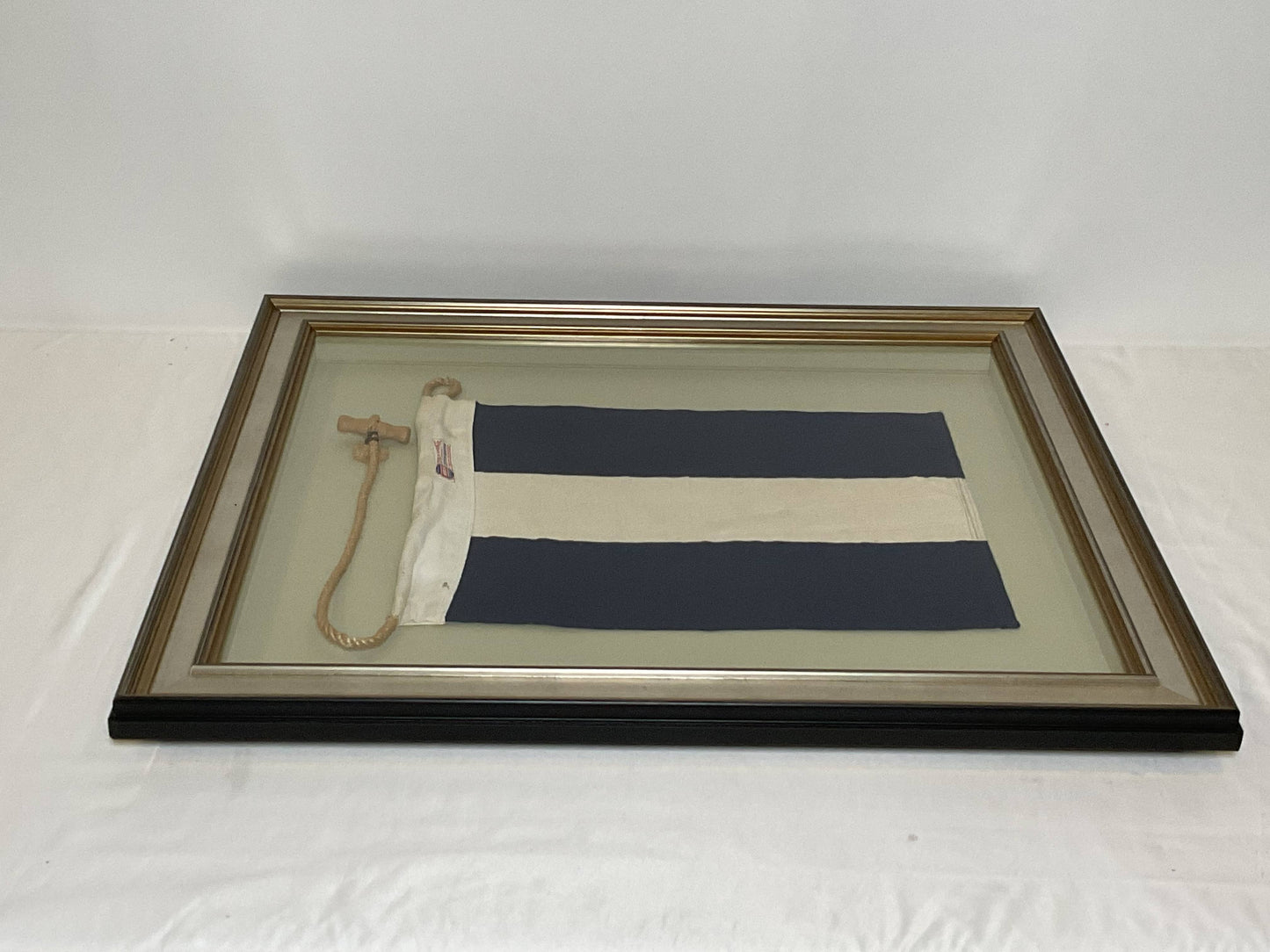 Framed International Code of Signals Juliet (J) Linen Flag