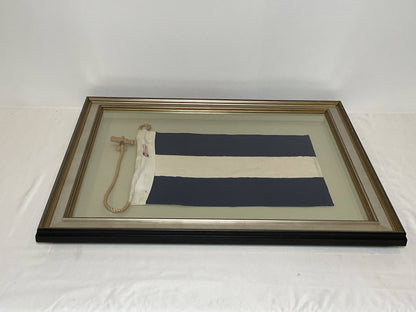 Framed International Code of Signals Juliet (J) Linen Flag