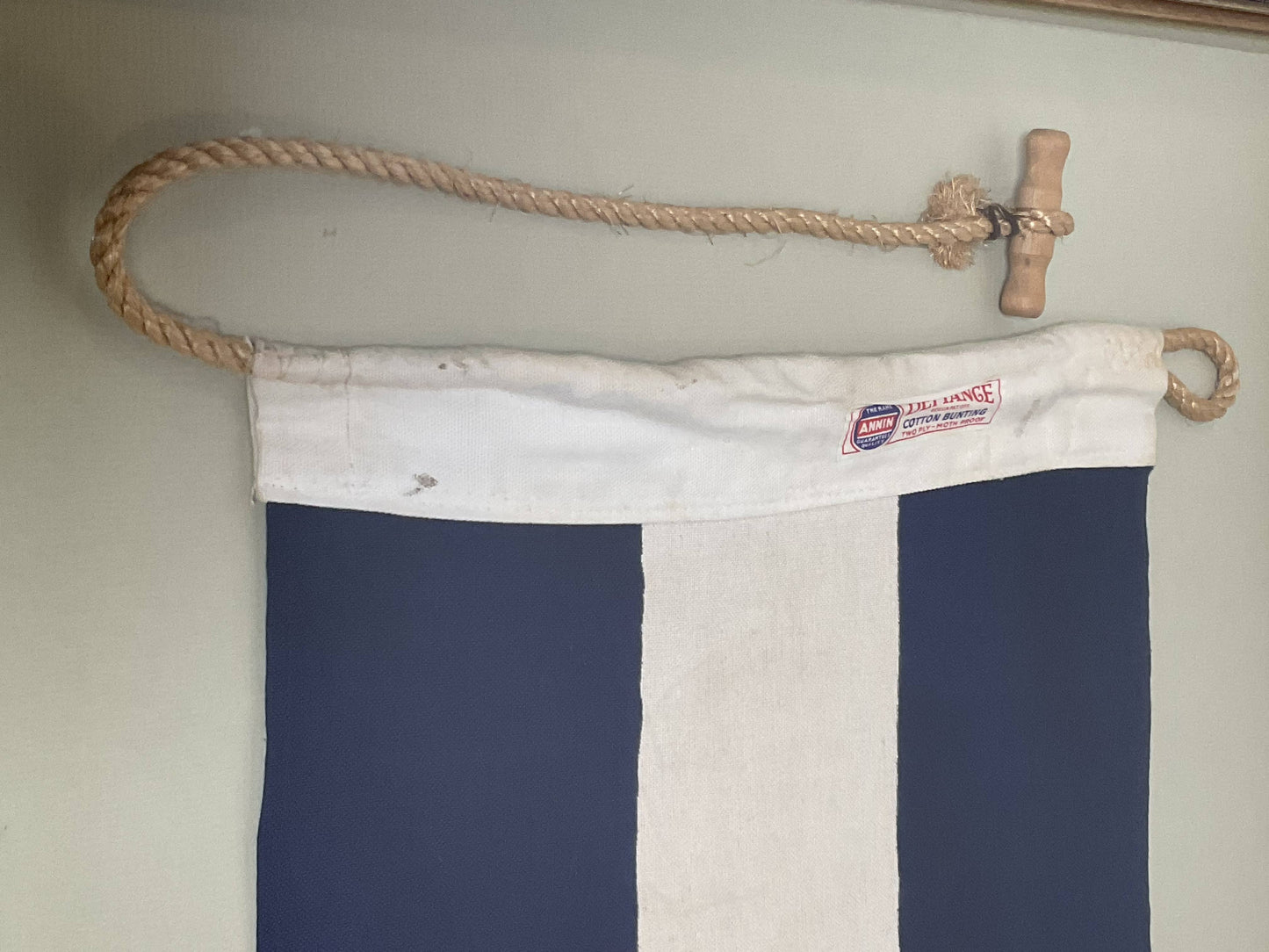Framed International Code of Signals Juliet (J) Linen Flag