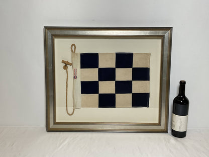Framed International Code of Signals November (N) Linen Flag