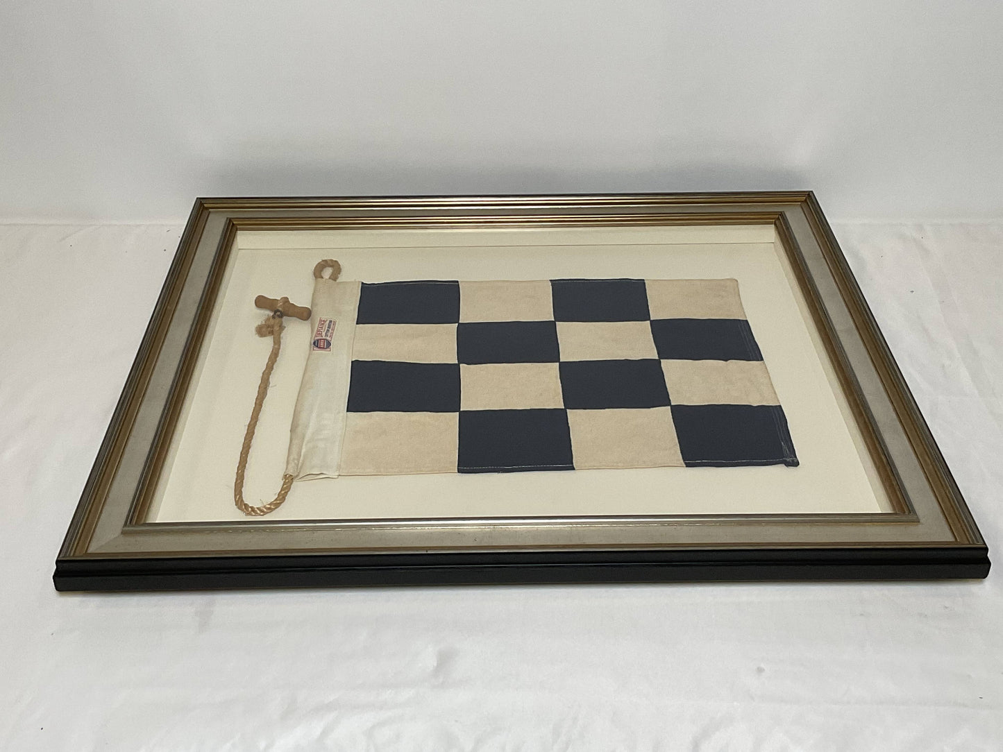 Framed International Code of Signals November (N) Linen Flag