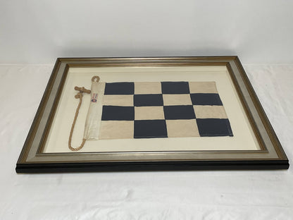 Framed International Code of Signals November (N) Linen Flag
