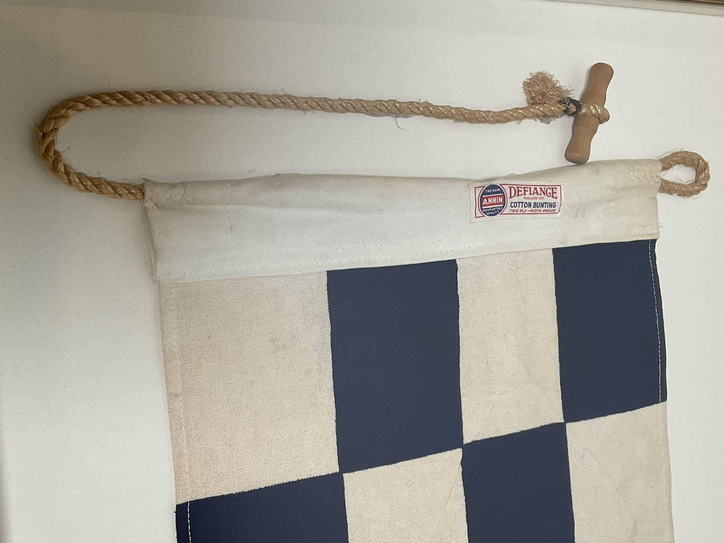 Framed International Code of Signals November (N) Linen Flag