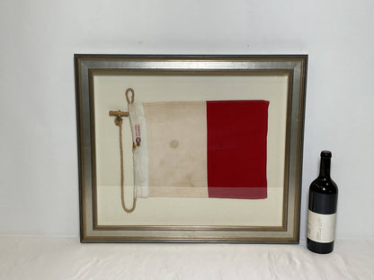 Framed International Code of Signals Hotel (H) Linen Flag