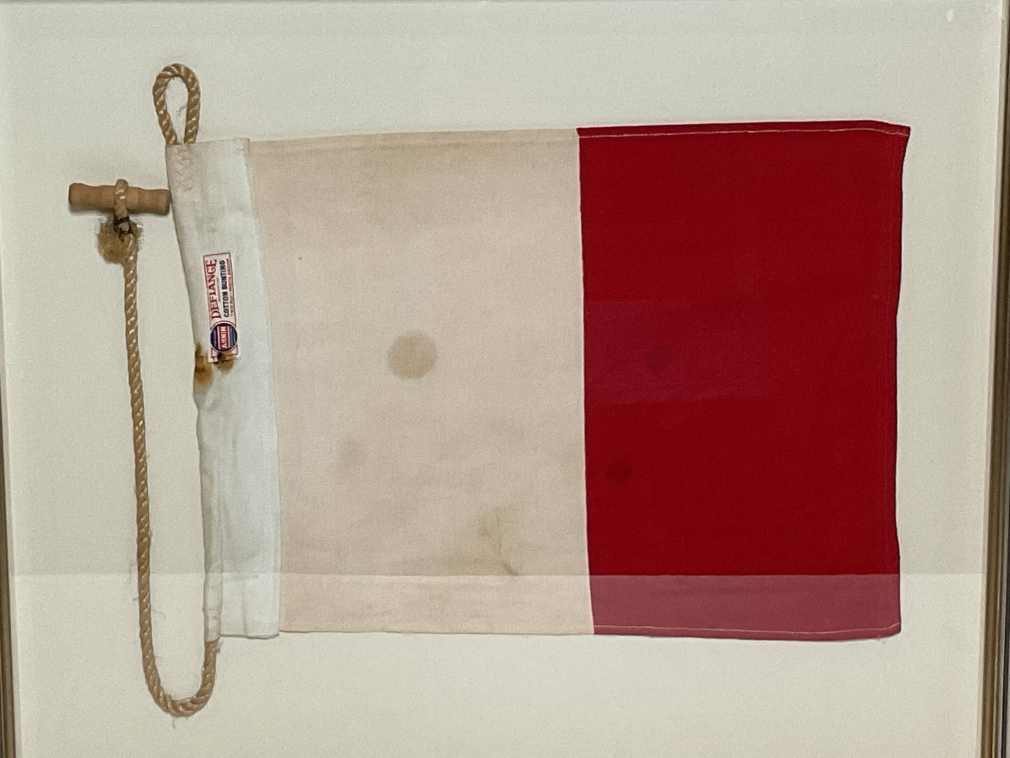 Framed International Code of Signals Hotel (H) Linen Flag