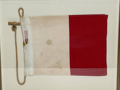 Framed International Code of Signals Hotel (H) Linen Flag