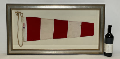 Framed International Code of Signals Answering Pennant Linen Flag