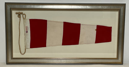 Framed International Code of Signals Answering Pennant Linen Flag