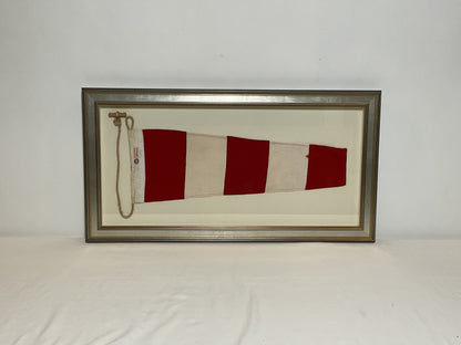 Framed International Code of Signals Answering Pennant Linen Flag