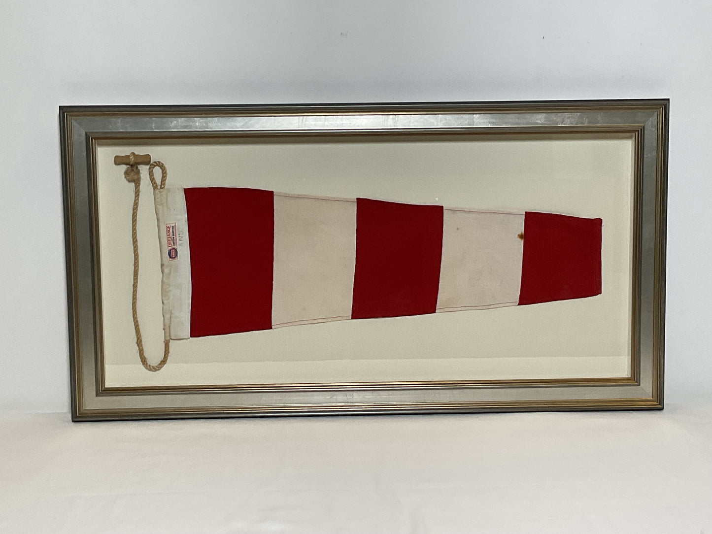 Framed International Code of Signals Answering Pennant Linen Flag