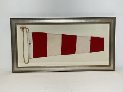 Framed International Code of Signals Answering Pennant Linen Flag