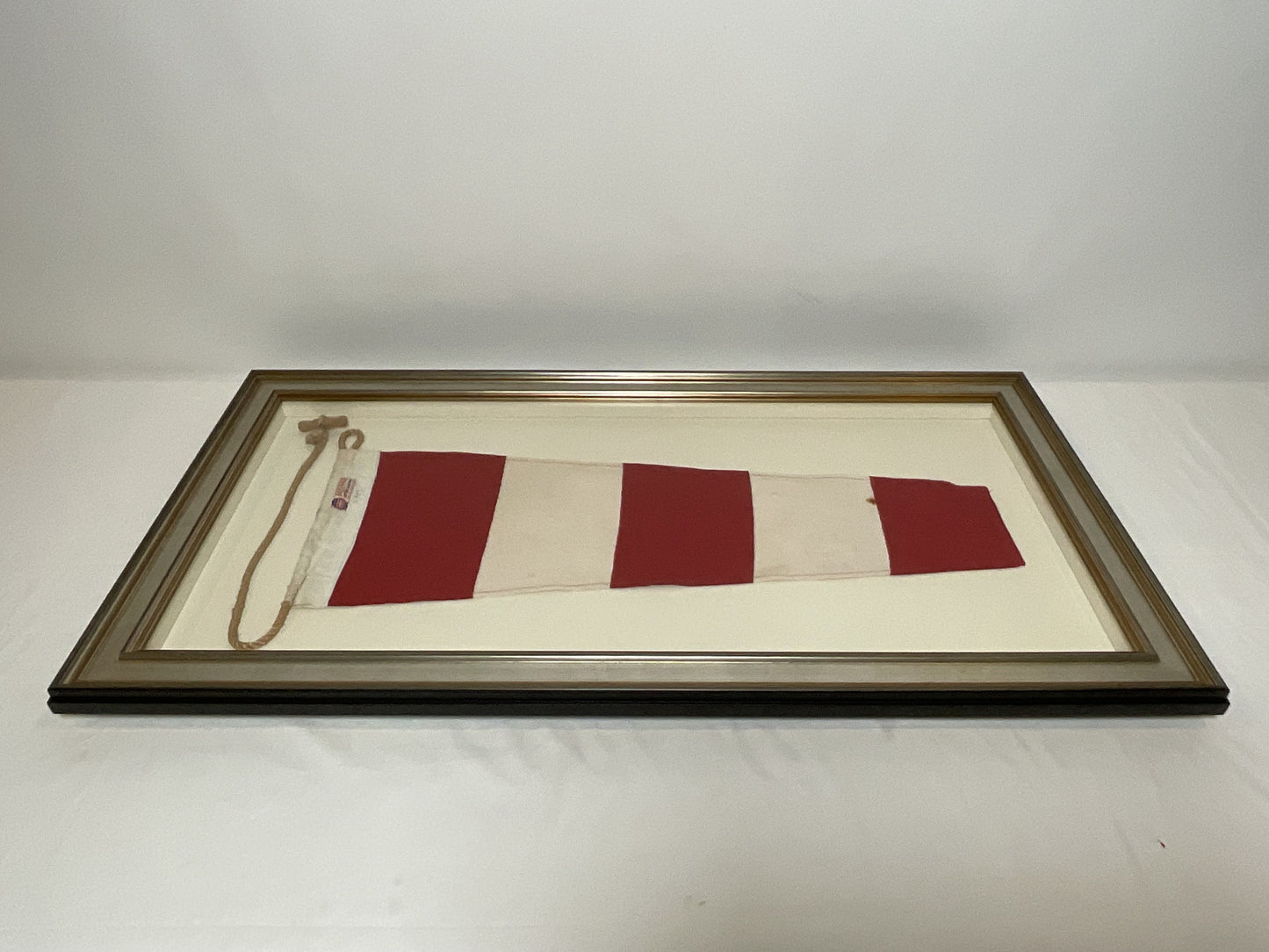 Framed International Code of Signals Answering Pennant Linen Flag