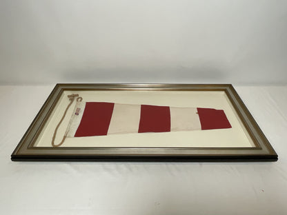 Framed International Code of Signals Answering Pennant Linen Flag