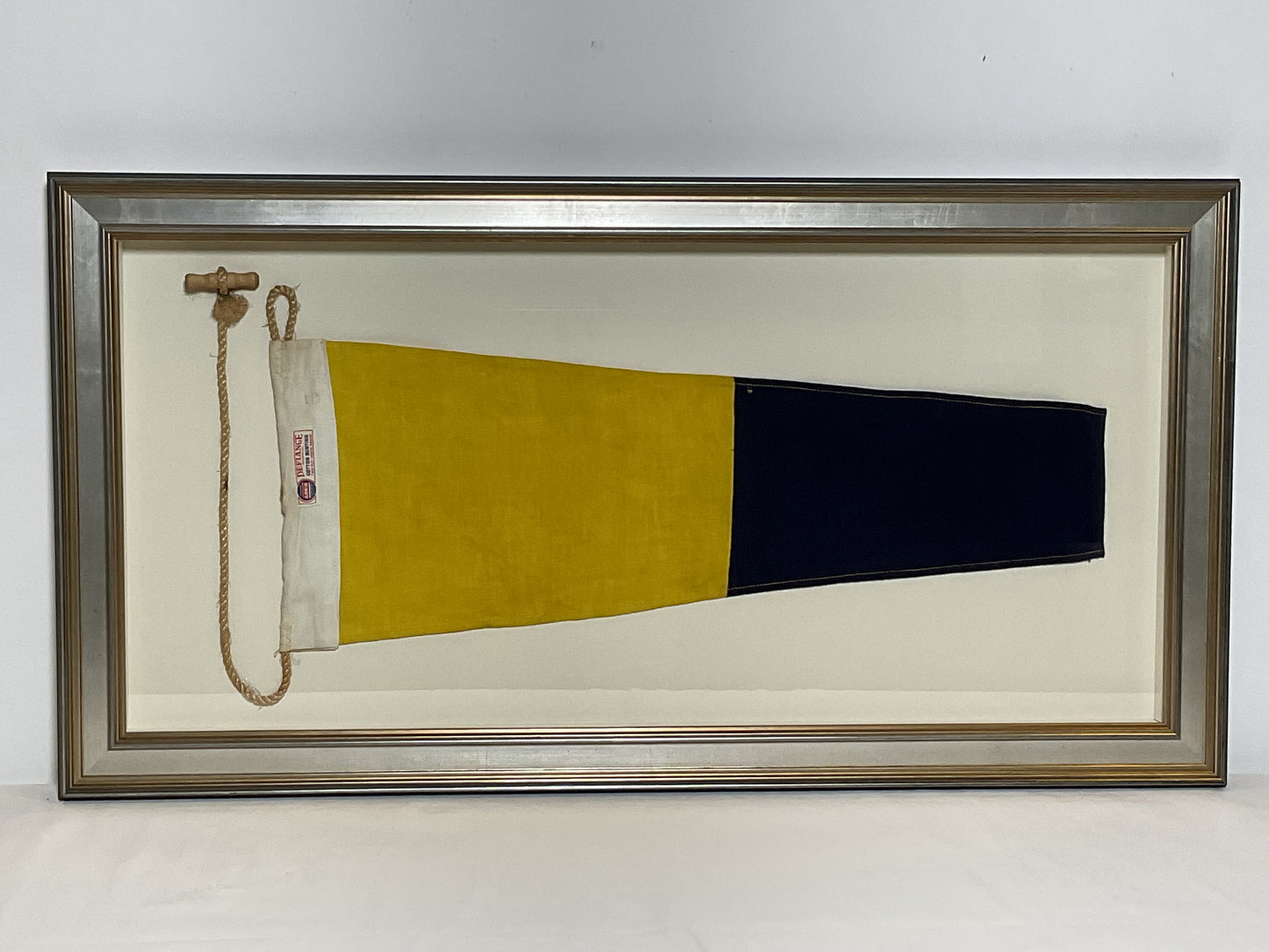 Framed International Code of Signals Numeral 5 Pennant Linen Flag