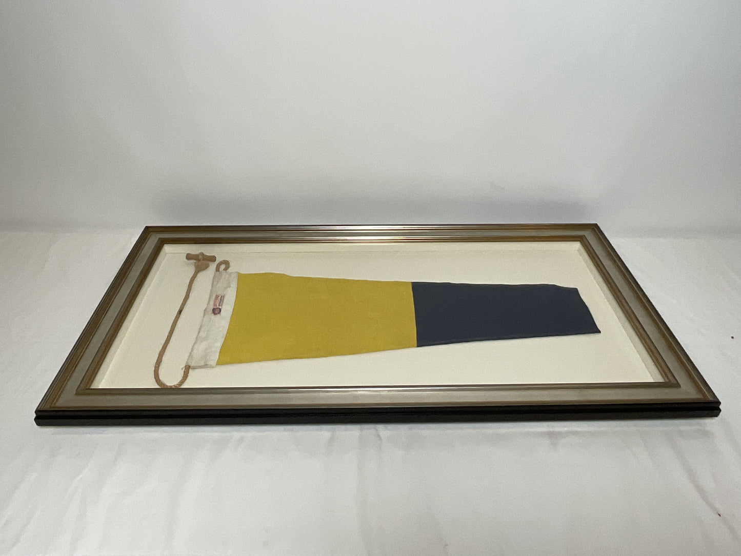 Framed International Code of Signals Numeral 5 Pennant Linen Flag
