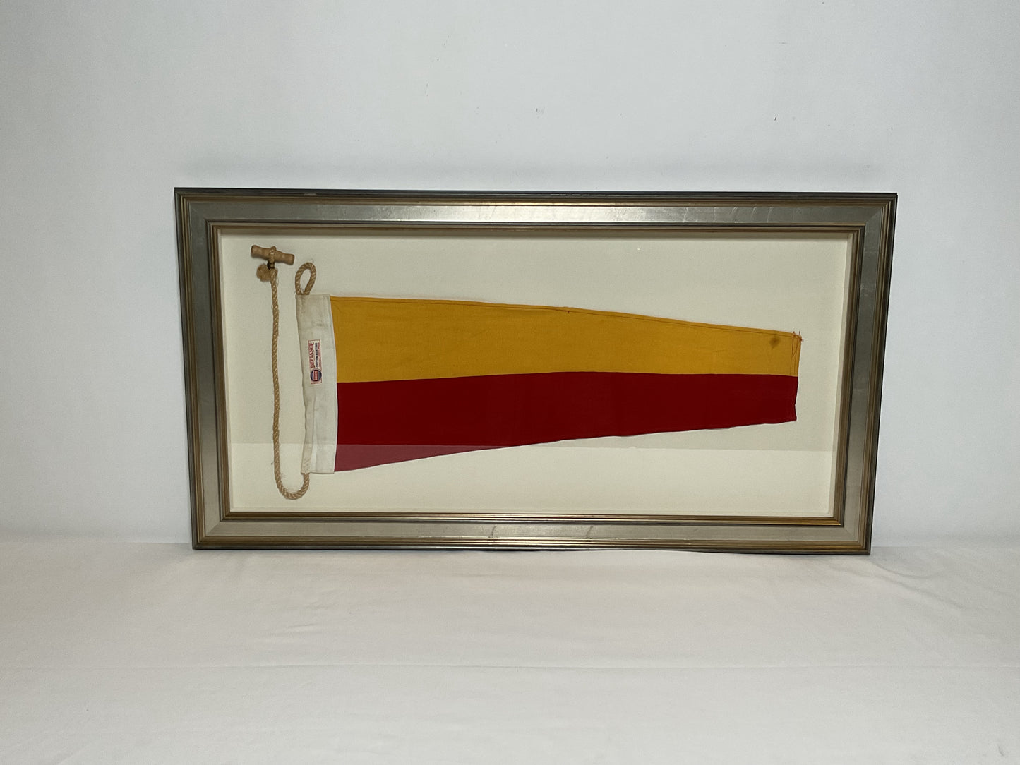 Framed International Code of Signals Numeral 7 Pennant Linen Flag