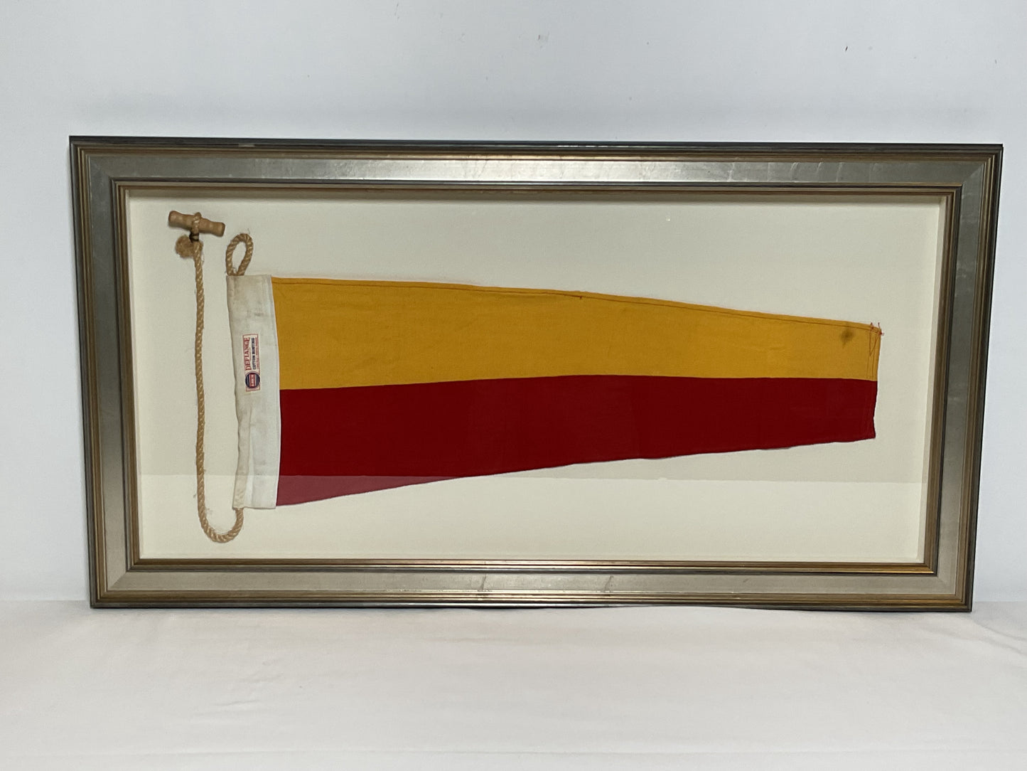 Framed International Code of Signals Numeral 7 Pennant Linen Flag