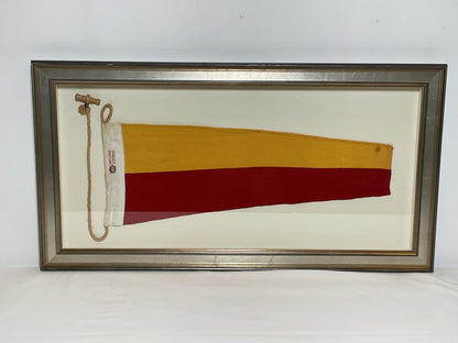 Framed International Code of Signals Numeral 7 Pennant Linen Flag