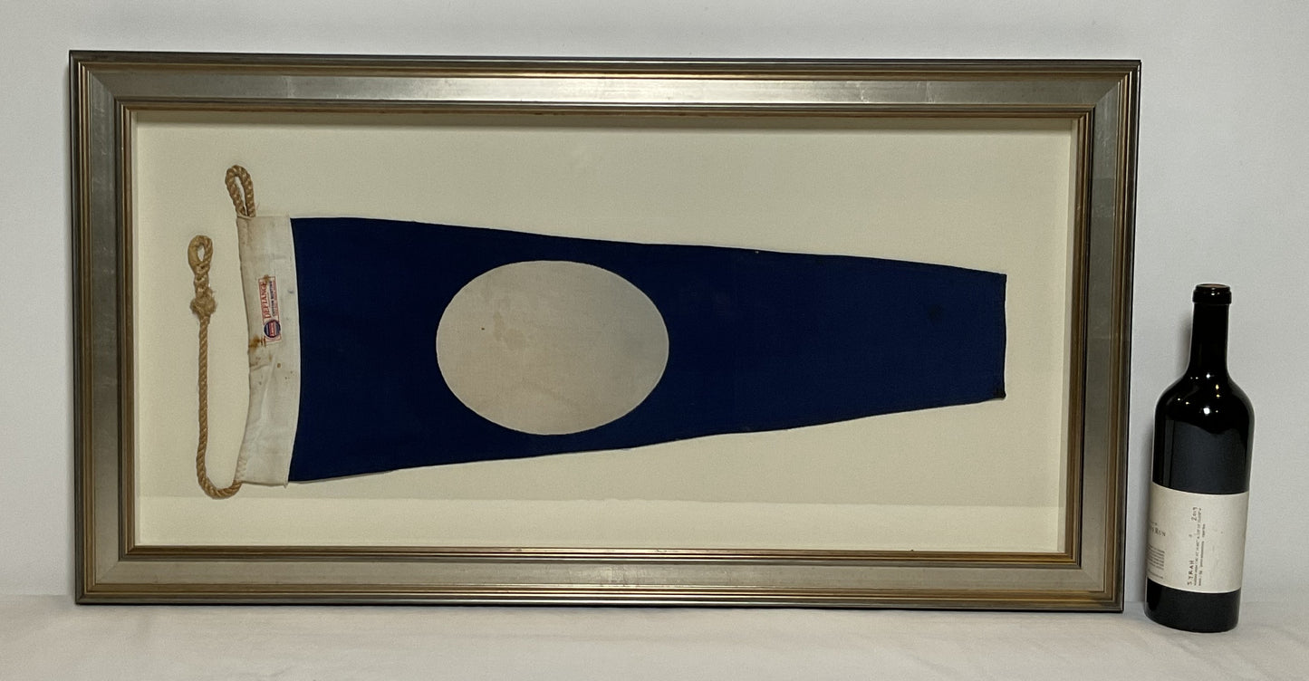 Framed International Code of Signals Numeral 2 Pennant Linen Flag