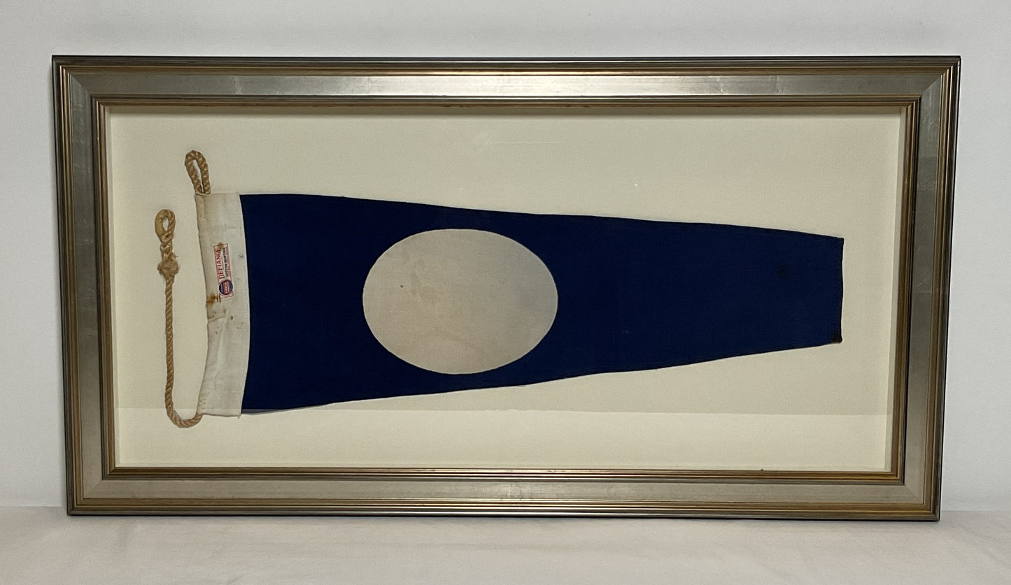 Framed International Code of Signals Numeral 2 Pennant Linen Flag