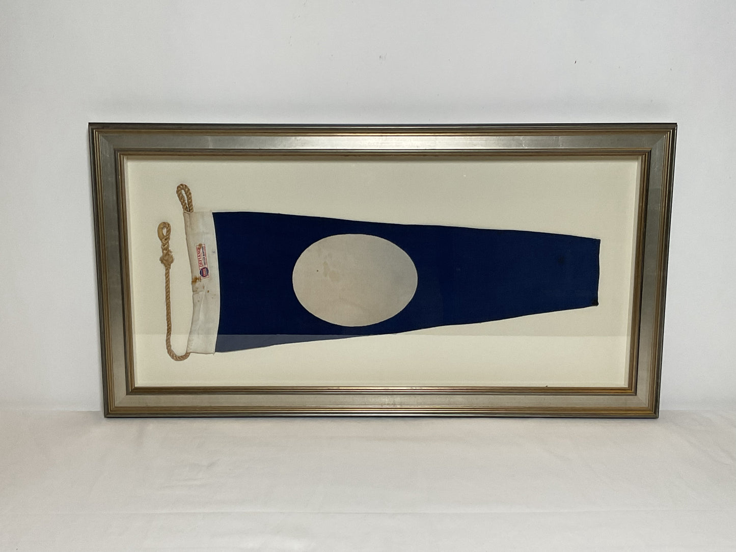 Framed International Code of Signals Numeral 2 Pennant Linen Flag
