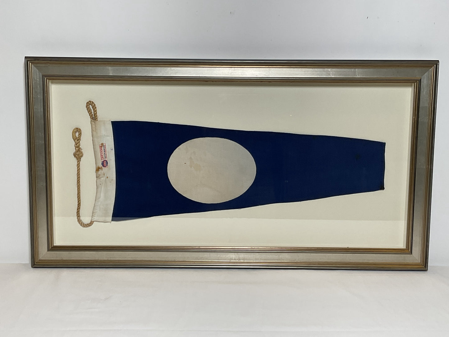 Framed International Code of Signals Numeral 2 Pennant Linen Flag