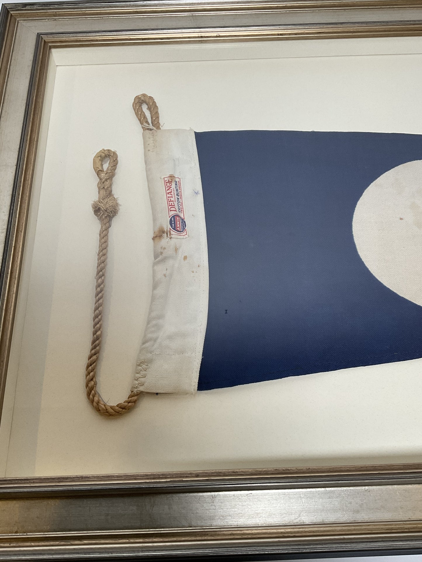 Framed International Code of Signals Numeral 2 Pennant Linen Flag