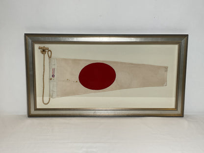 Framed International Code of Signals Numeral 1 Pennant Linen Flag