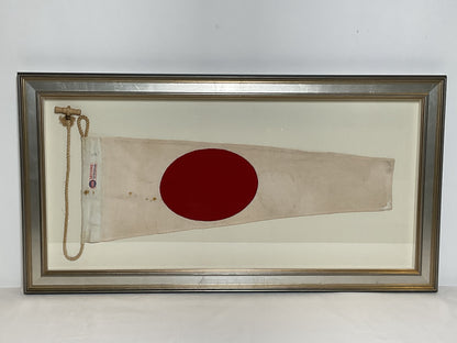 Framed International Code of Signals Numeral 1 Pennant Linen Flag