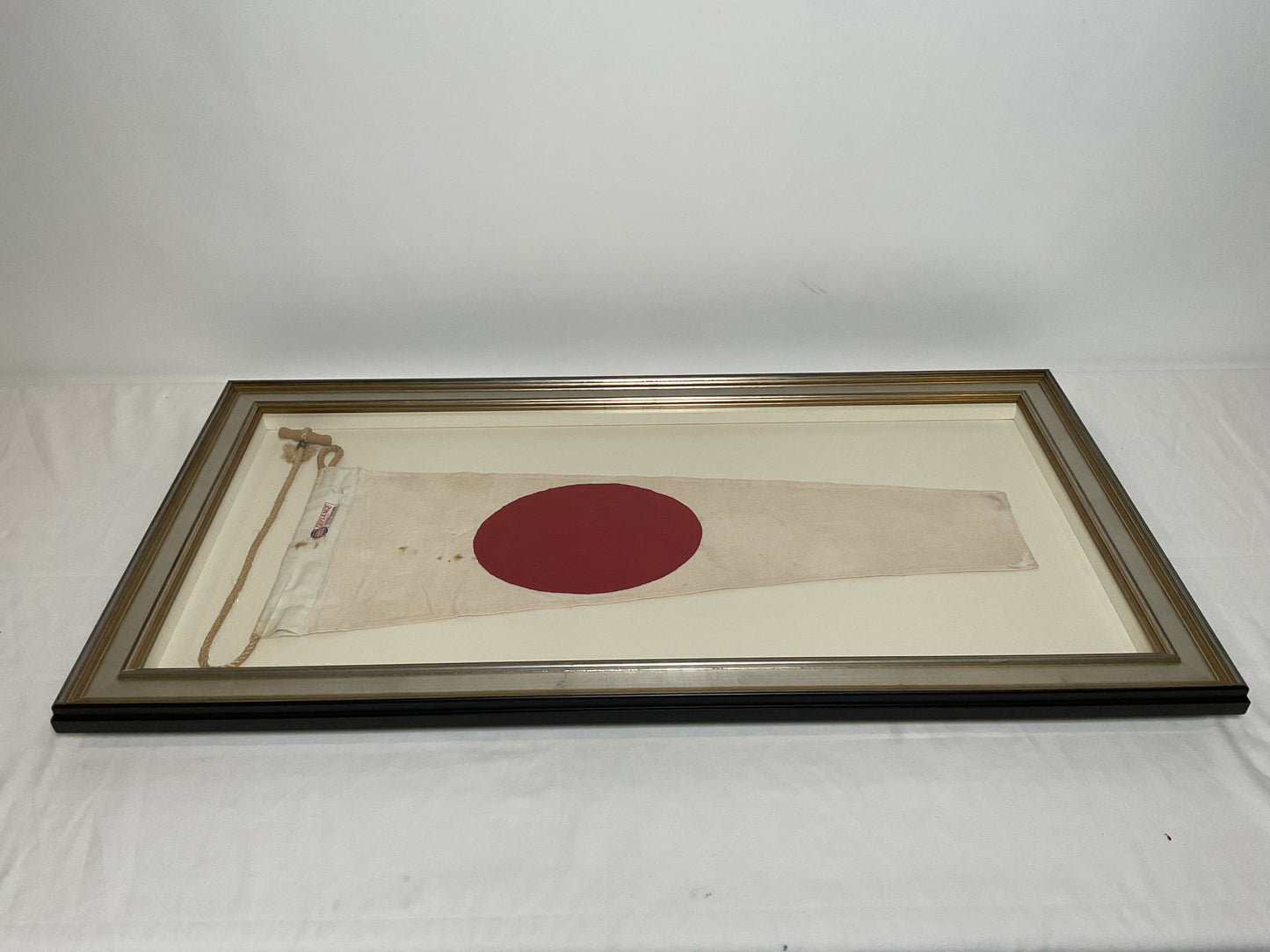 Framed International Code of Signals Numeral 1 Pennant Linen Flag