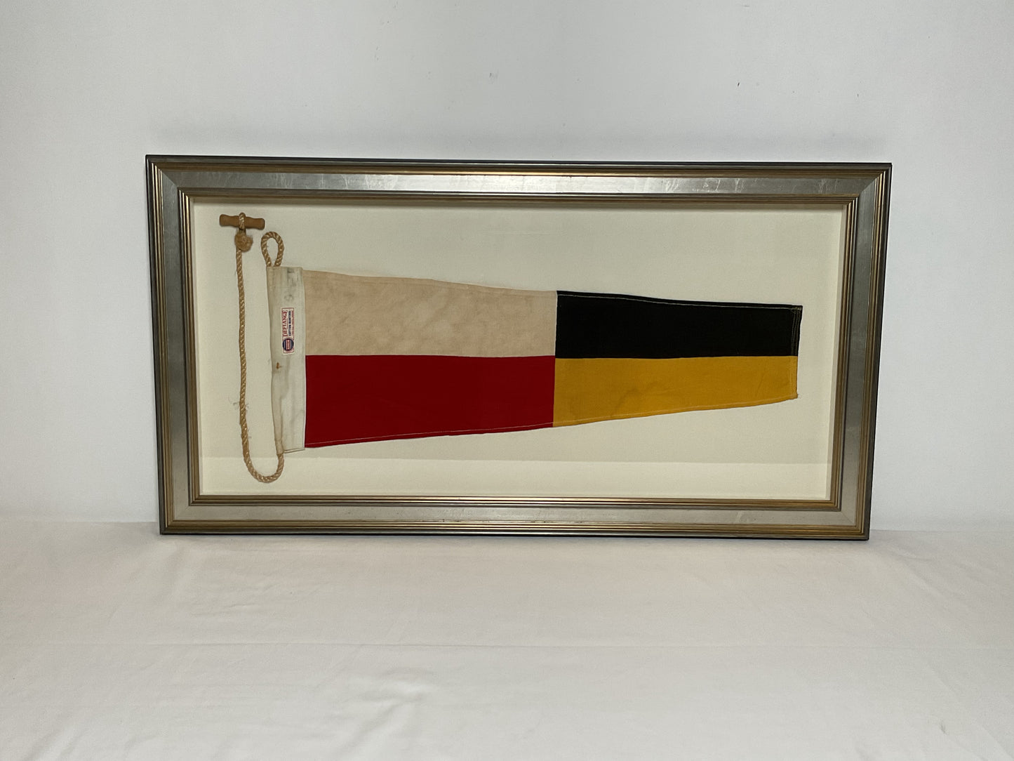 Framed International Code of Signals Numeral 9 Pennant Linen Flag