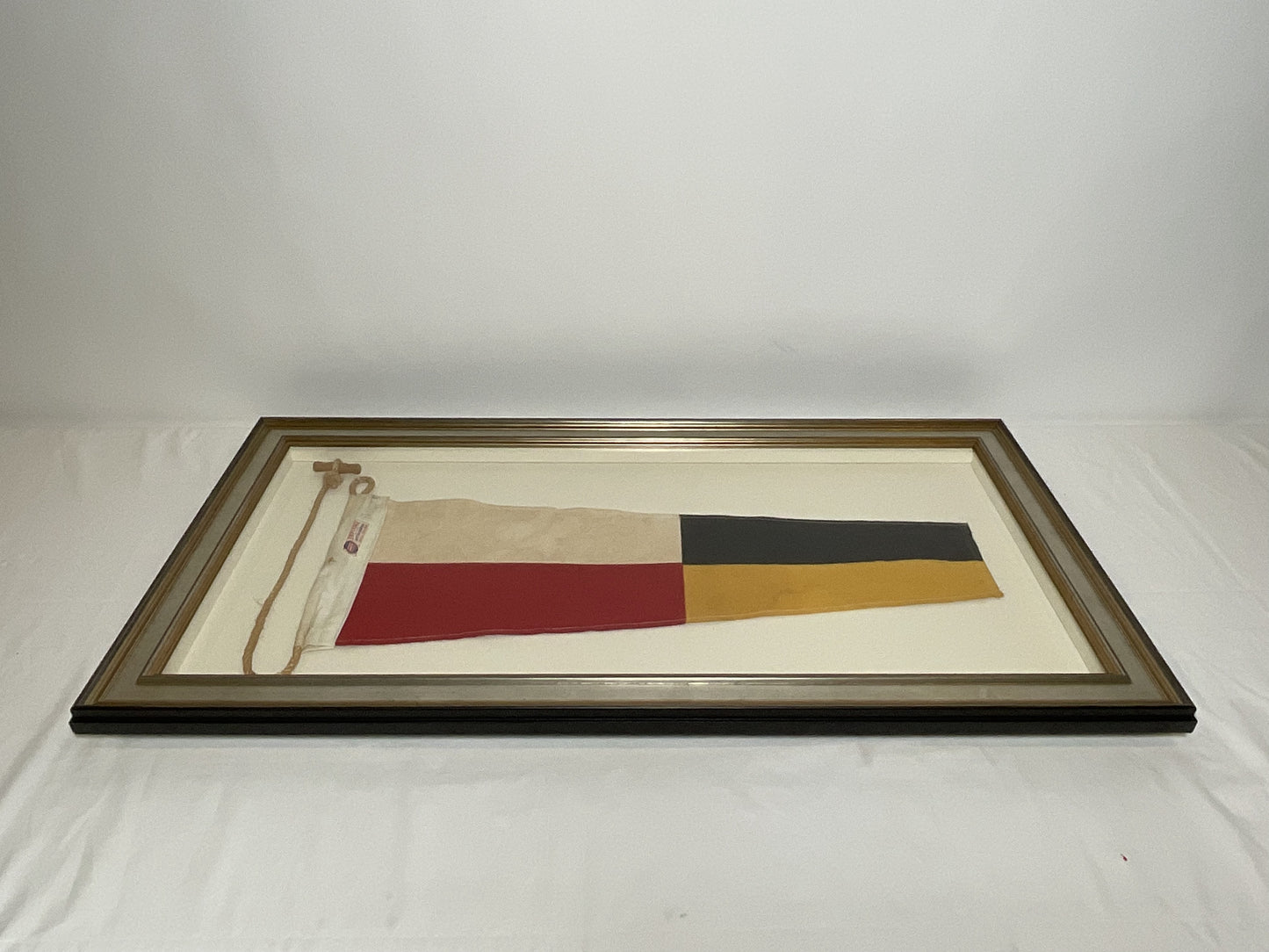 Framed International Code of Signals Numeral 9 Pennant Linen Flag