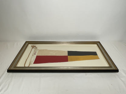 Framed International Code of Signals Numeral 9 Pennant Linen Flag