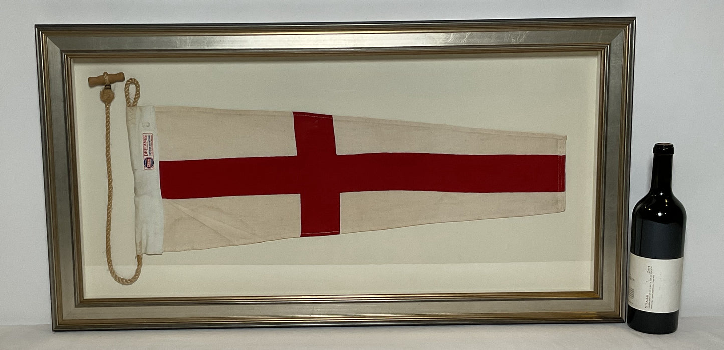 Framed International Code of Signals Numeral 8 Linen Pennant