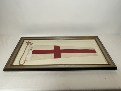 Framed International Code of Signals Numeral 8 Linen Pennant
