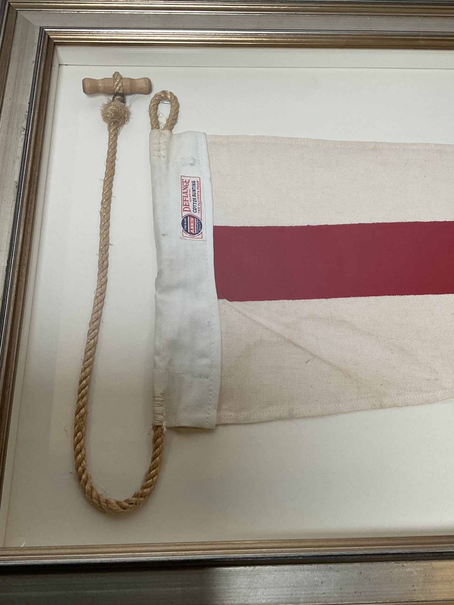 Framed International Code of Signals Numeral 8 Linen Pennant
