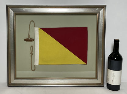 Framed International Code of Signals Oscar (O) Linen Flag