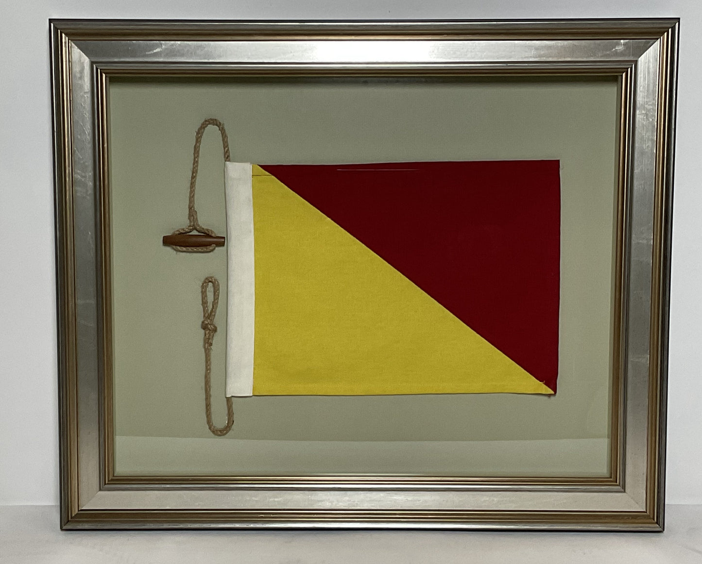 Framed International Code of Signals Oscar (O) Linen Flag