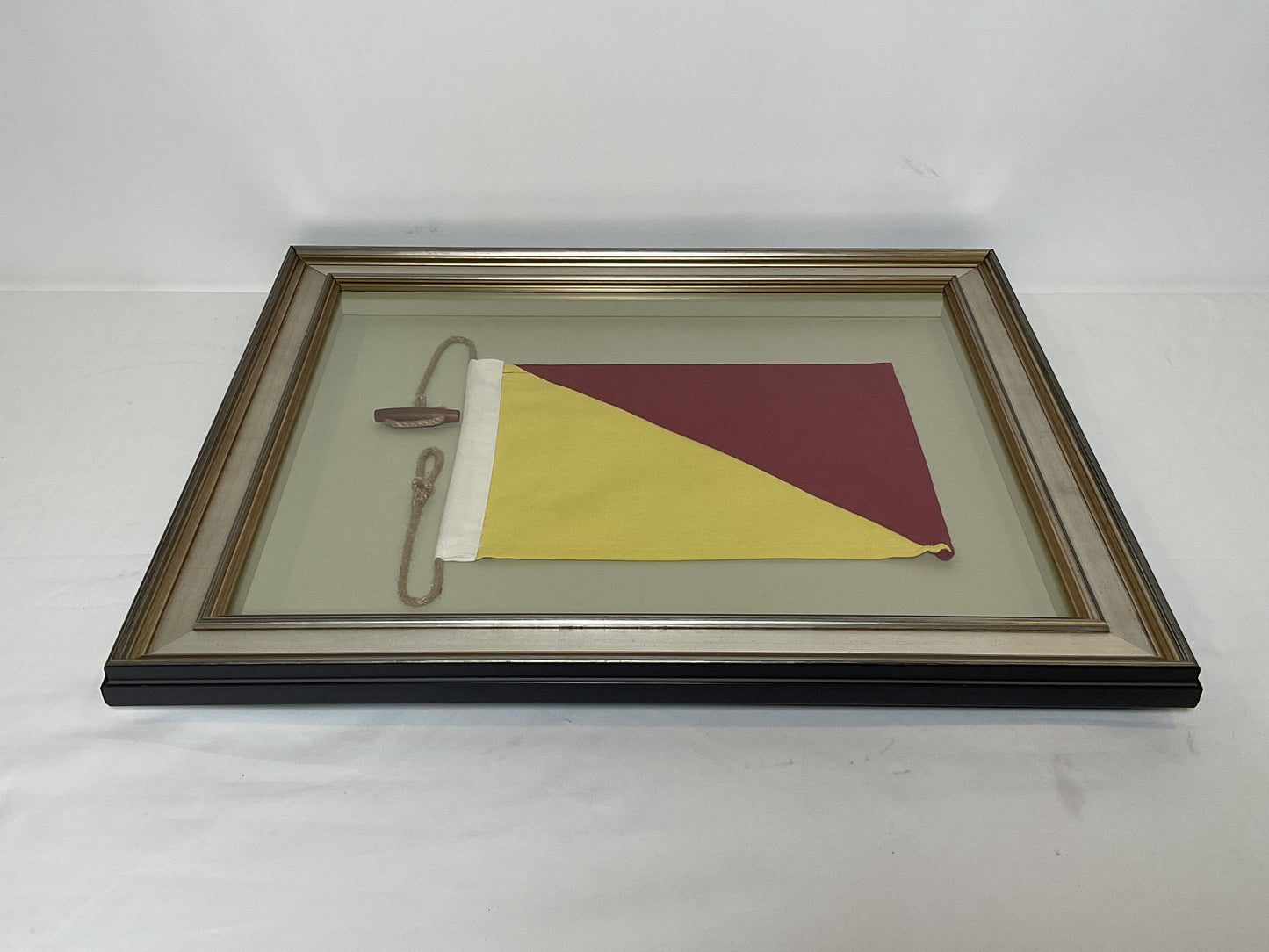 Framed International Code of Signals Oscar (O) Linen Flag
