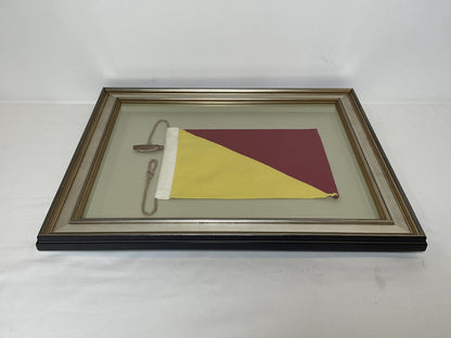 Framed International Code of Signals Oscar (O) Linen Flag