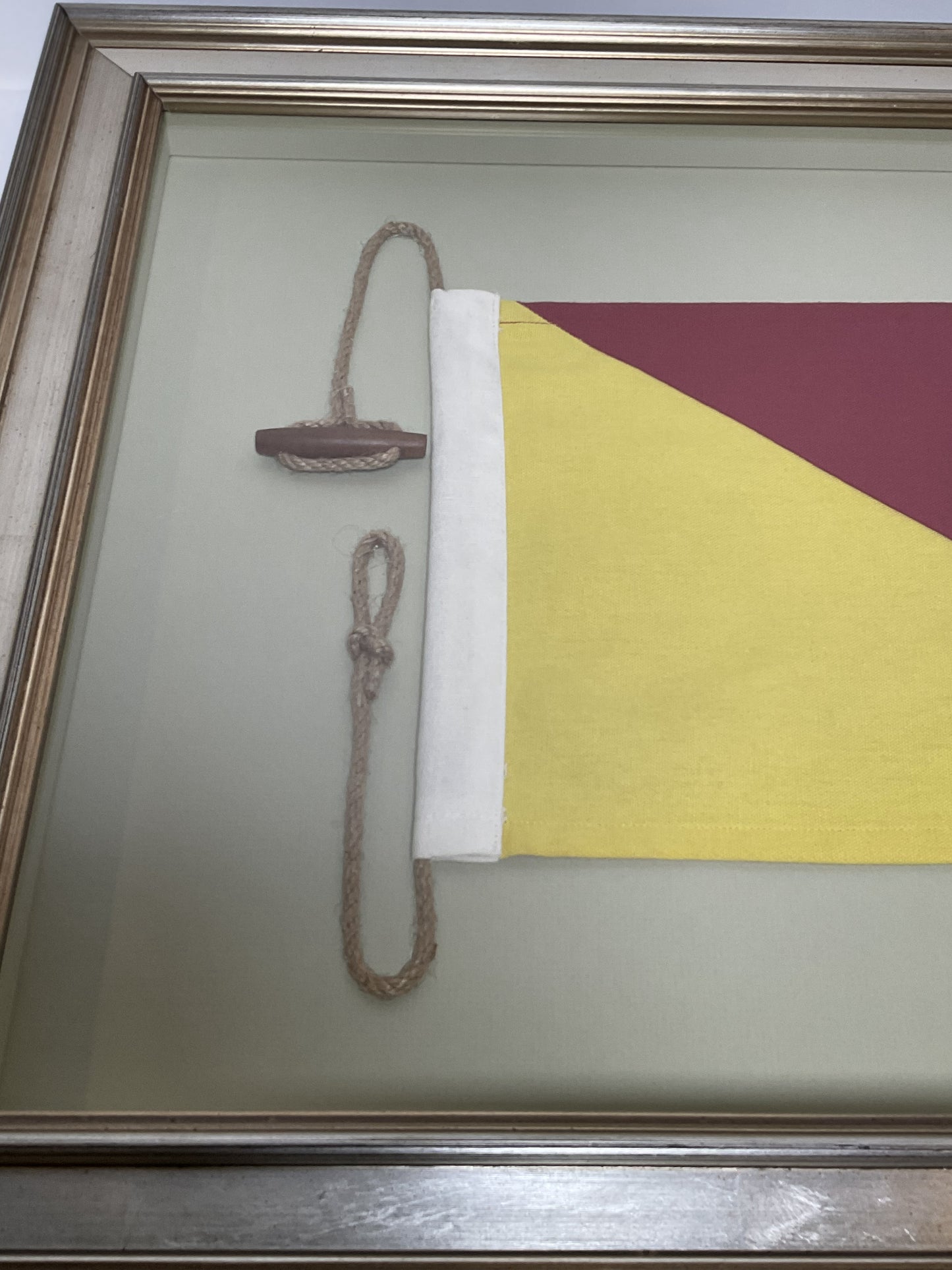 Framed International Code of Signals Oscar (O) Linen Flag