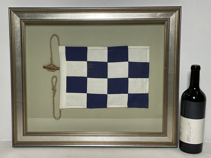 Framed International Code of Signals November (N) Linen Flag
