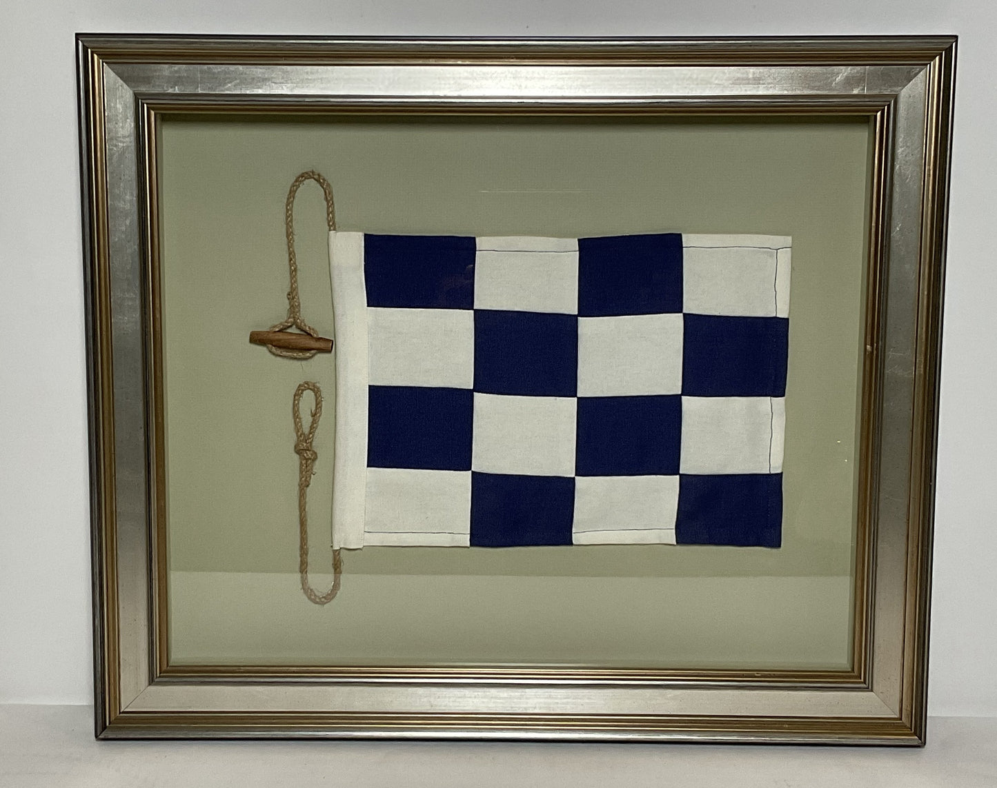 Framed International Code of Signals November (N) Linen Flag