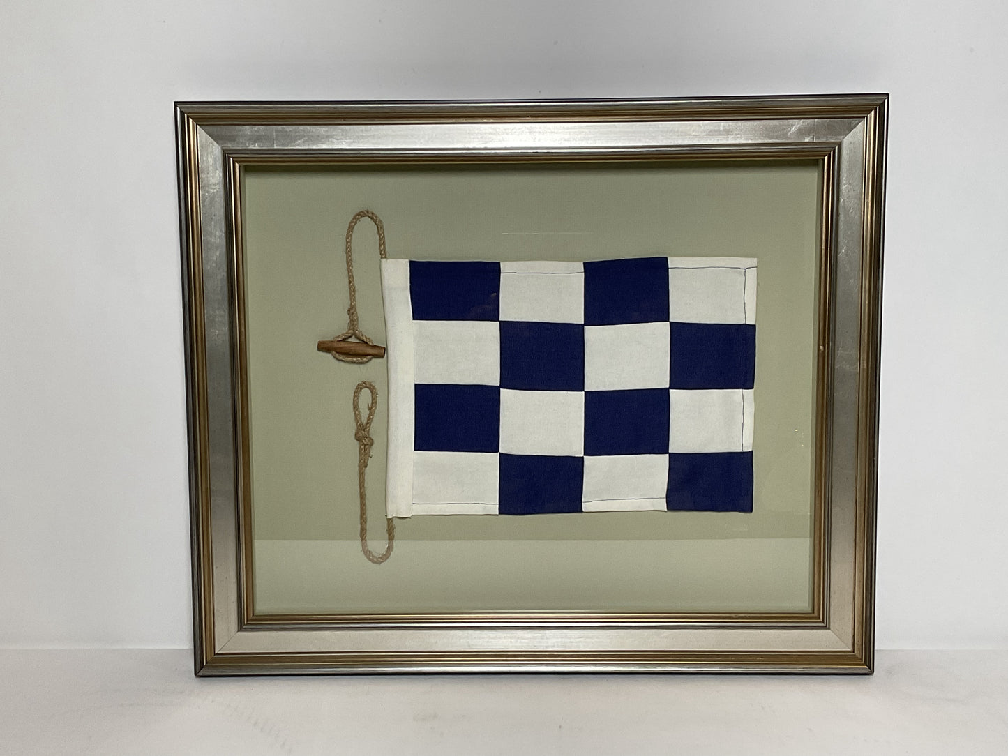 Framed International Code of Signals November (N) Linen Flag