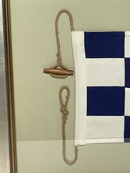 Framed International Code of Signals November (N) Linen Flag