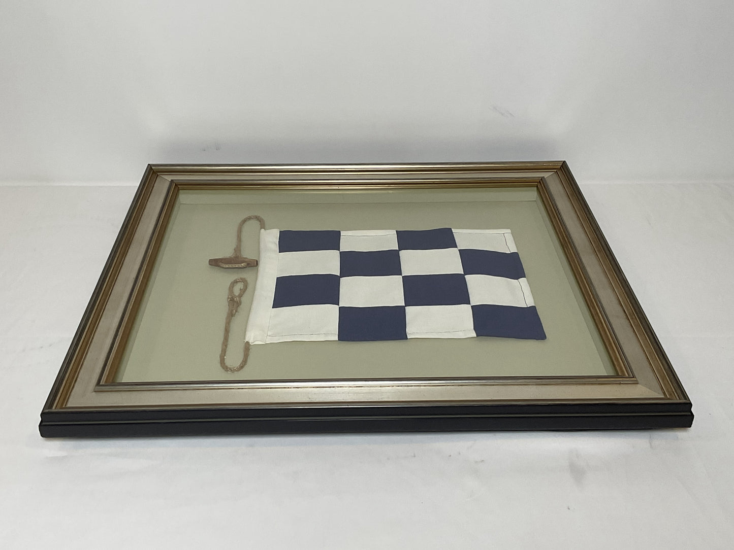 Framed International Code of Signals November (N) Linen Flag