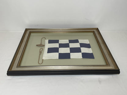 Framed International Code of Signals November (N) Linen Flag