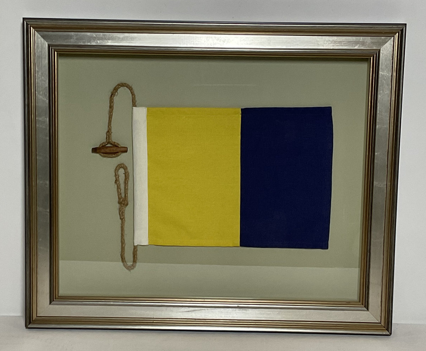 Framed International Code of Signals Kilo (K) Linen Flag