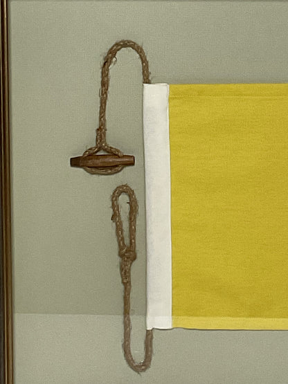 Framed International Code of Signals Kilo (K) Linen Flag